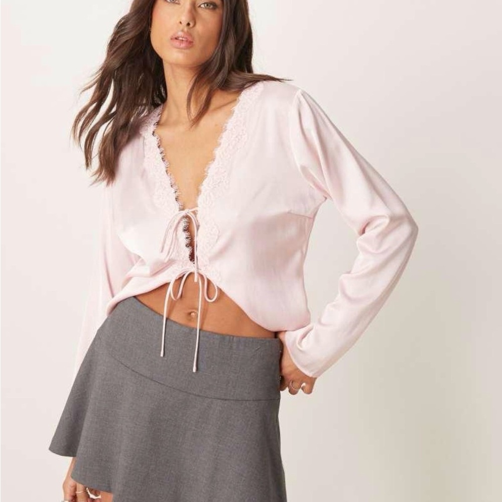 Abercrombie & Fitch high rise flirty mini skort in dark grey